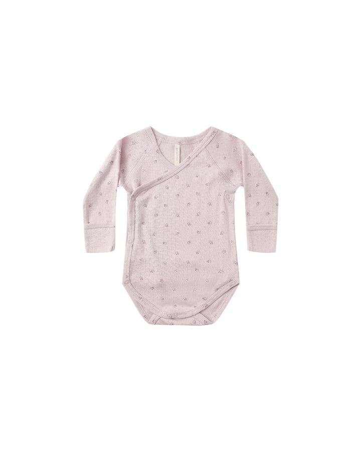 Quincy Mae Baby Side Snap Bodysuit - Lilac Ditsy