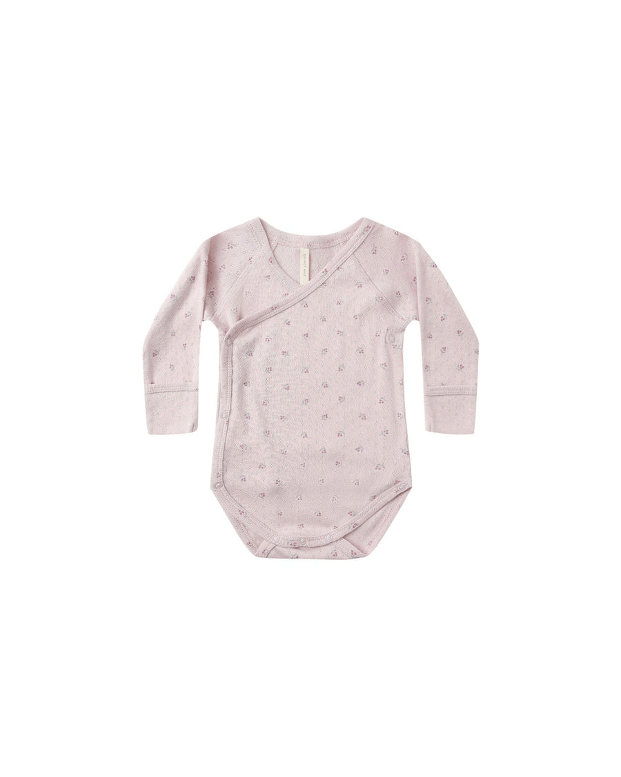 Quincy Mae Baby Side Snap Bodysuit - Lilac Ditsy