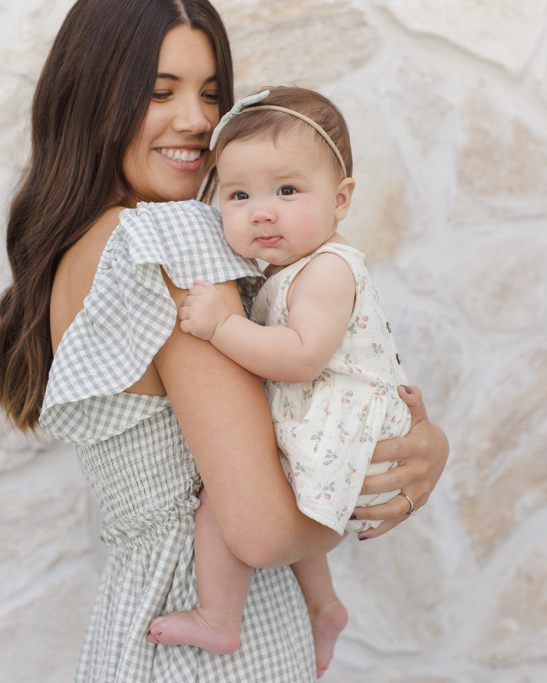 Quincy Mae Baby Skirted Tank Romper - Strawberries