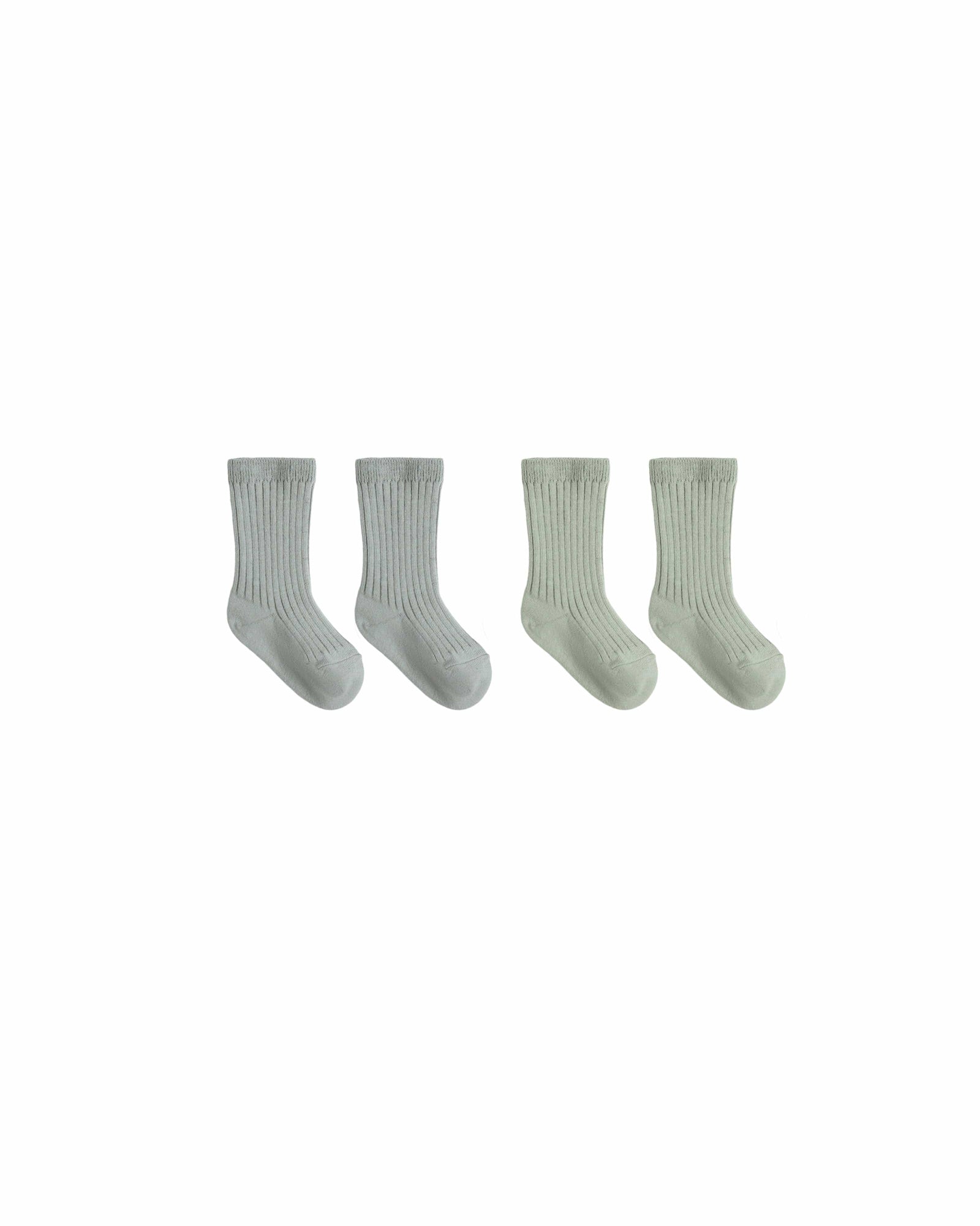 Quincy Mae Baby Socks Set - Fern, Steel Blue