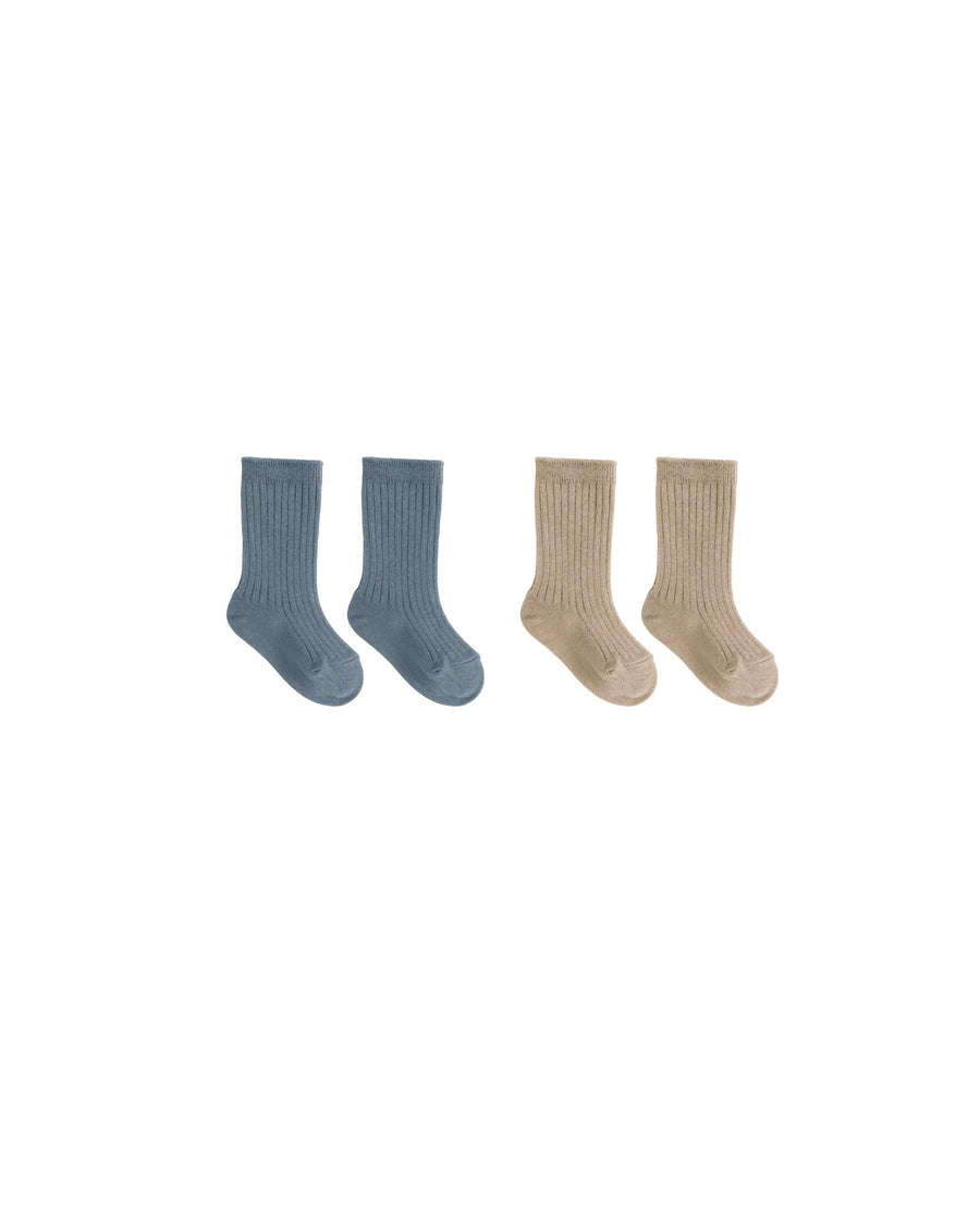 Quincy Mae Baby Socks Set - Gold, Ocean