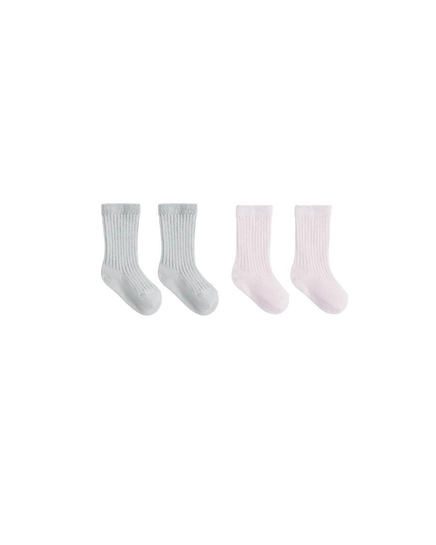 Quincy Mae Baby Socks Set - Ice Blue, Lilac