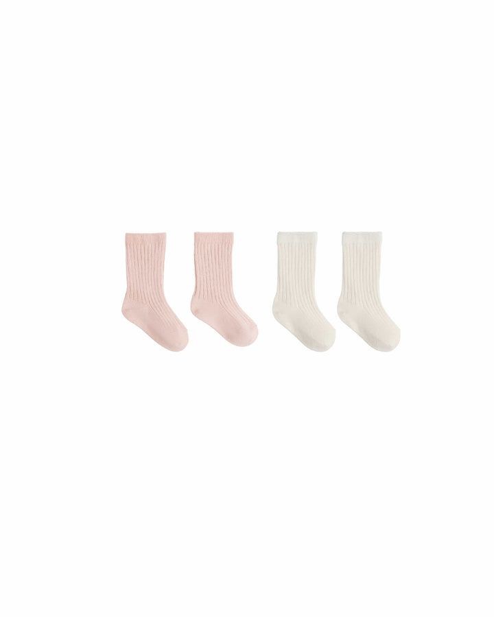 Quincy Mae Baby Socks Set - Natural, Rose