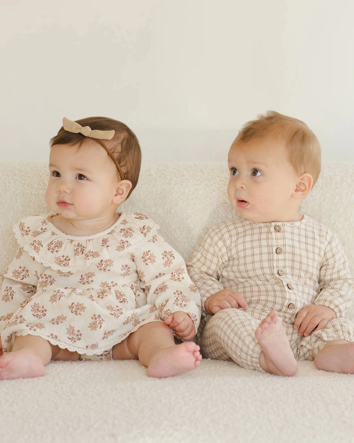 Quincy Mae Baby Thalia Romper - Daylily