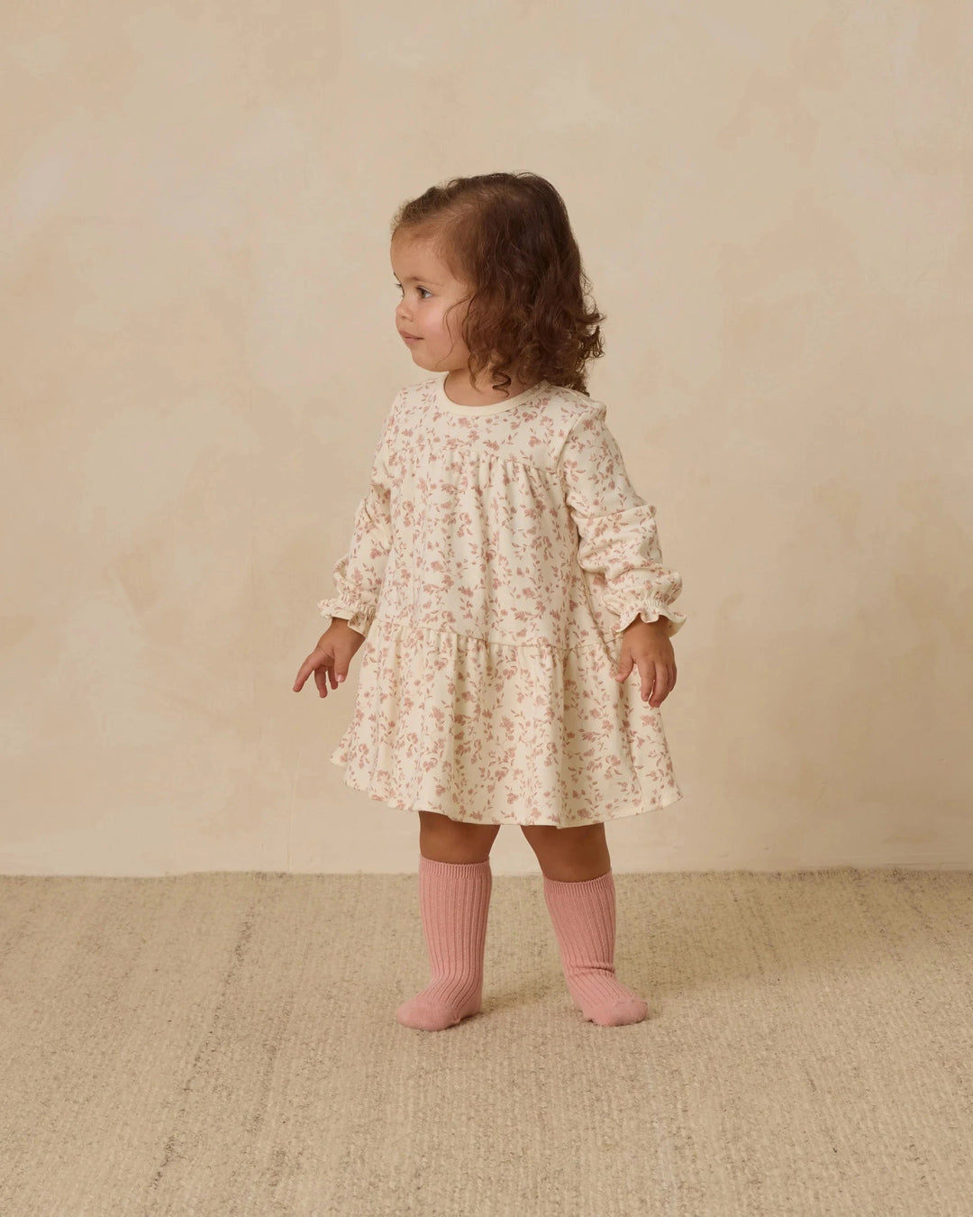 Quincy Mae Baby Tiered Jersey Dress - French Garden