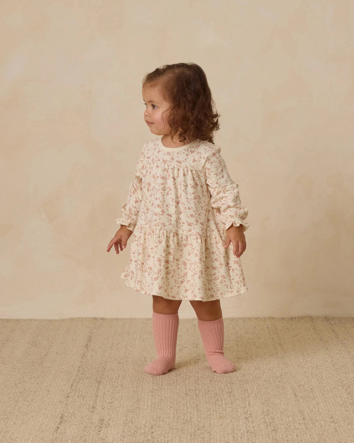 Quincy Mae Baby Tiered Jersey Dress - French Garden