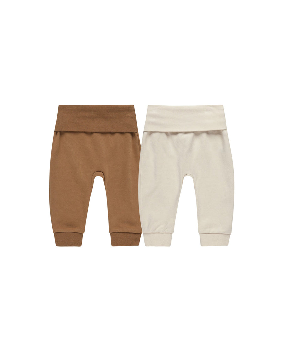 Quincy Mae Baby & Toddler Bottoms Baby Pant Set - Cinnamon, Natural