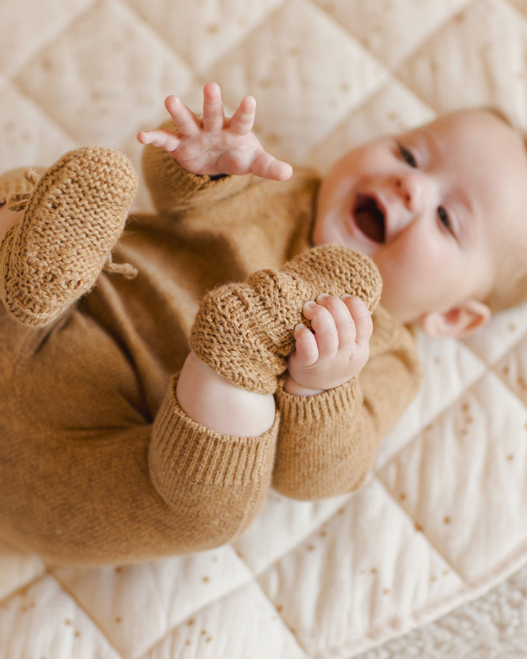 Quincy Mae Baby & Toddler Bottoms Knit Pant - Speckled Golden