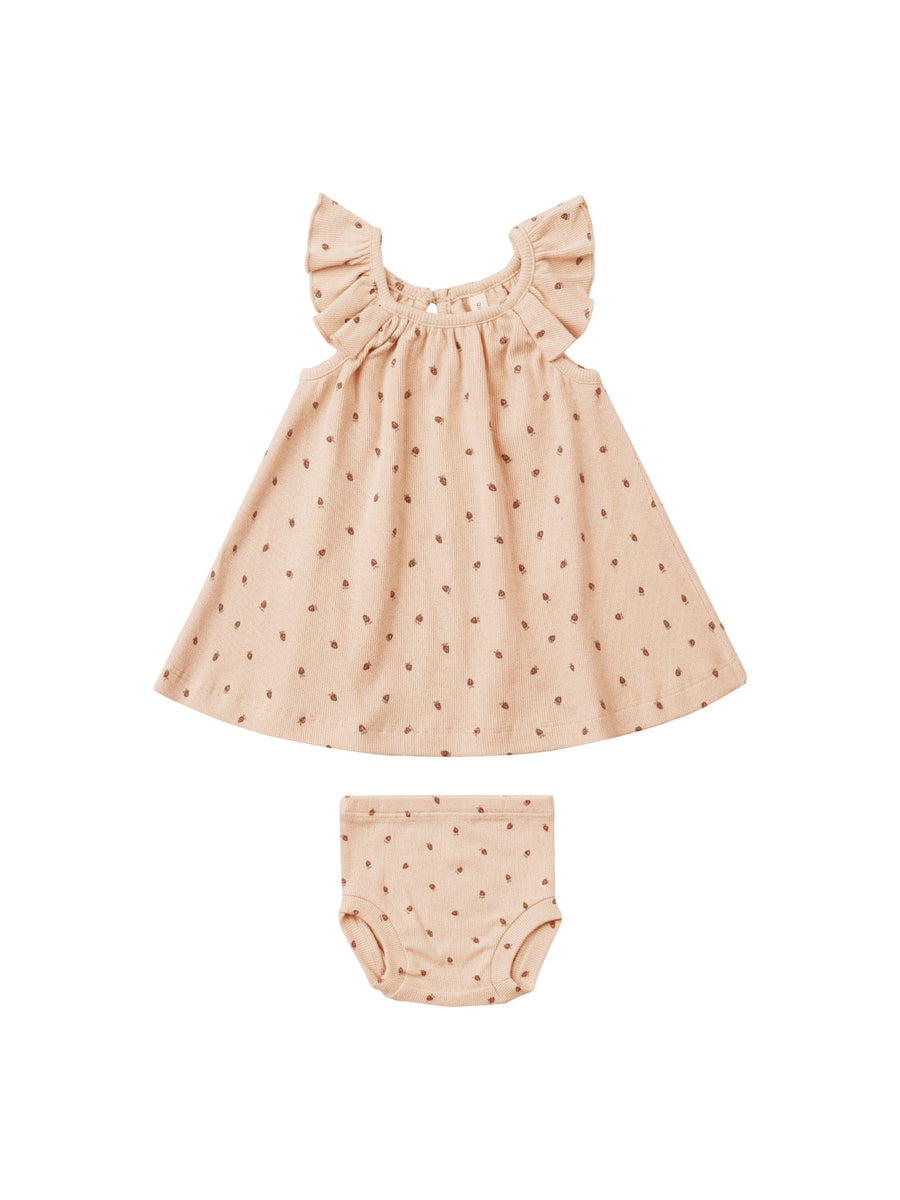 Quincy Mae Baby & Toddler Dresses 0-3m Ruffle Swing Dress - Strawberries