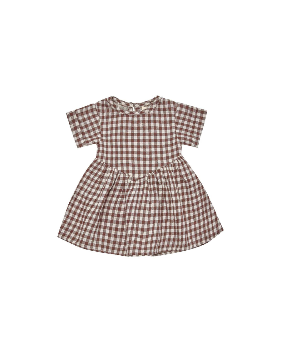 Quincy Mae Baby & Toddler Dresses Brielle Dress - Plum Gingham
