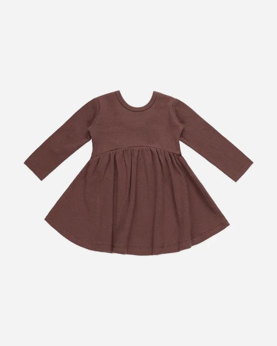 Quincy Mae Baby & Toddler Dresses Ribbed Long Sleeve Dress - Plum