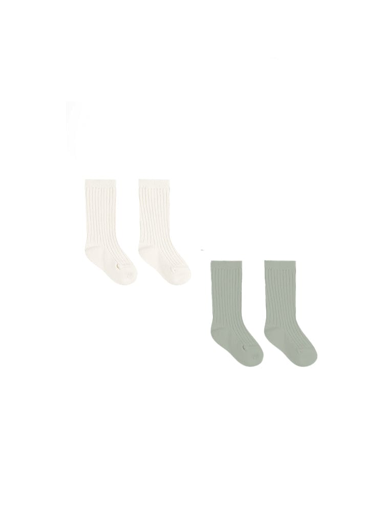 Quincy Mae Baby & Toddler Socks & Tights Sock Set - Natural, Sage