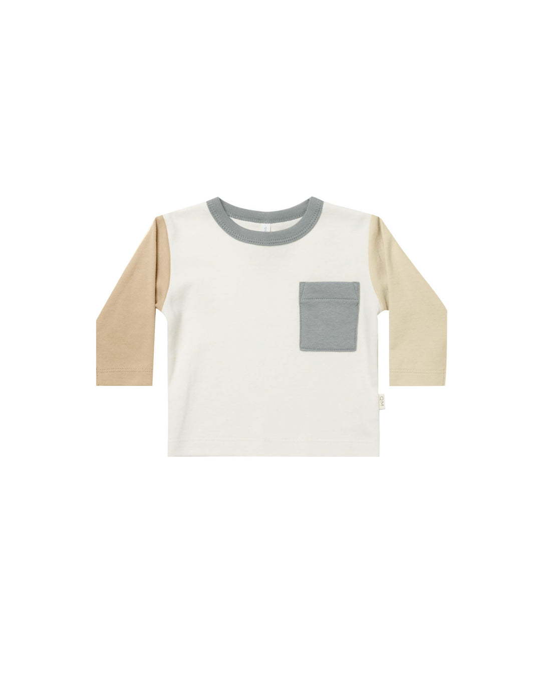 Quincy Mae Baby & Toddler Tops Long Sleeve Pocket Tee - Color Block