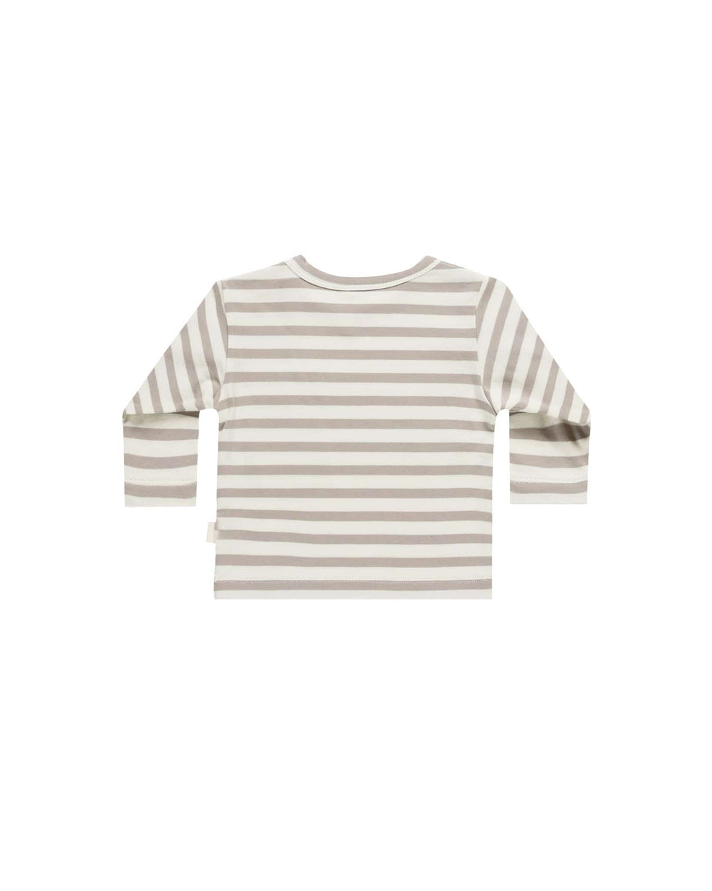 Quincy Mae Baby & Toddler Tops Long Sleeve Pocket Tee - Grey Stripe