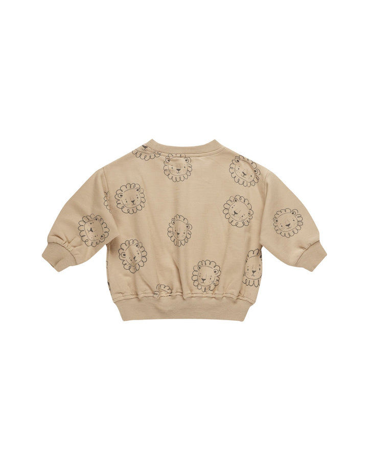 Quincy Mae Baby & Toddler Tops Relaxed Fleece Sweatshirt - Lions