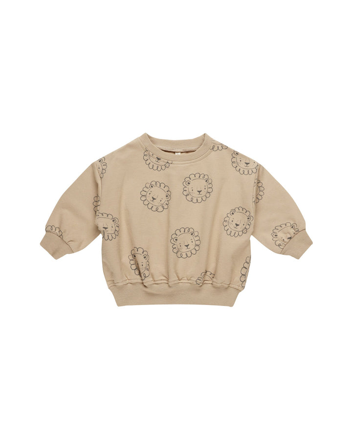 Quincy Mae Baby & Toddler Tops Relaxed Fleece Sweatshirt - Lions