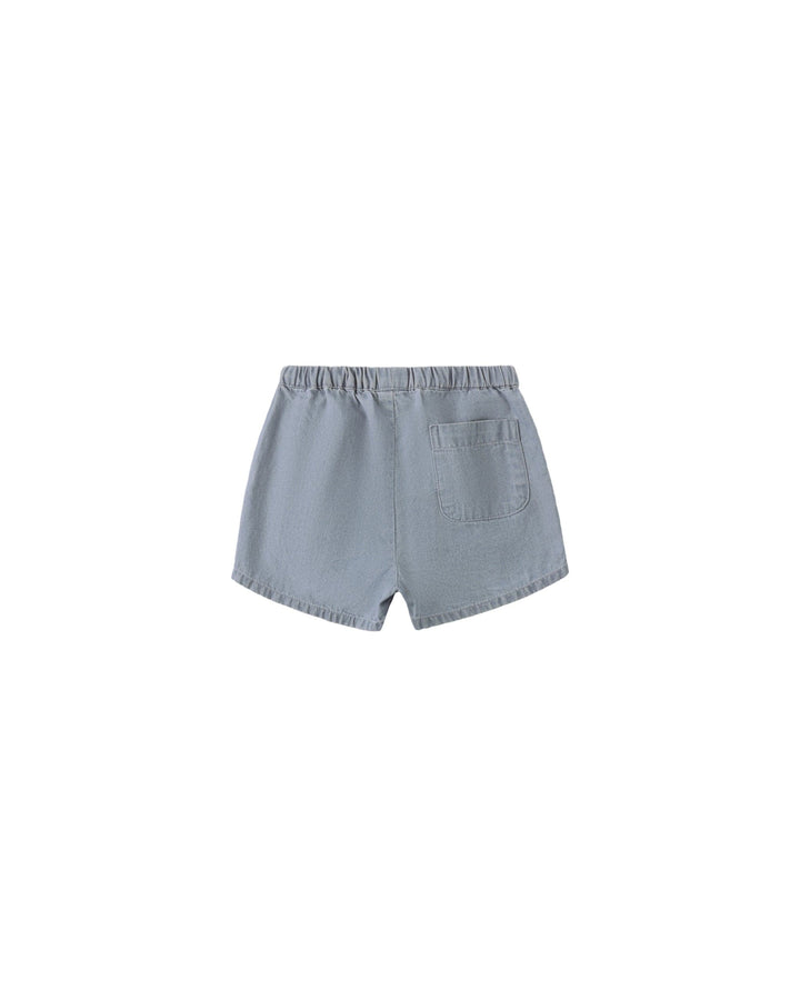 Quincy Mae Baby Utility Short Chambray