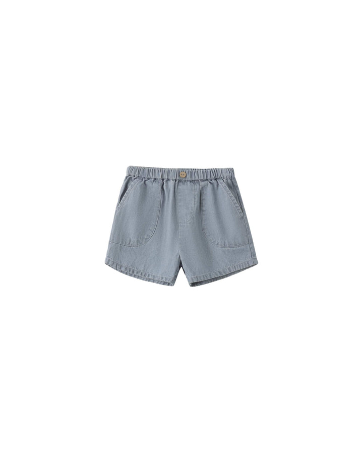 Quincy Mae Baby Utility Short Chambray