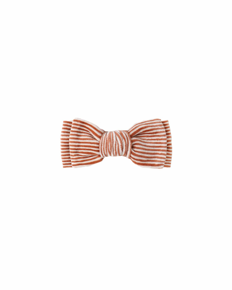 Quincy Mae Baby Velour Bow Headband - Candy Stripe