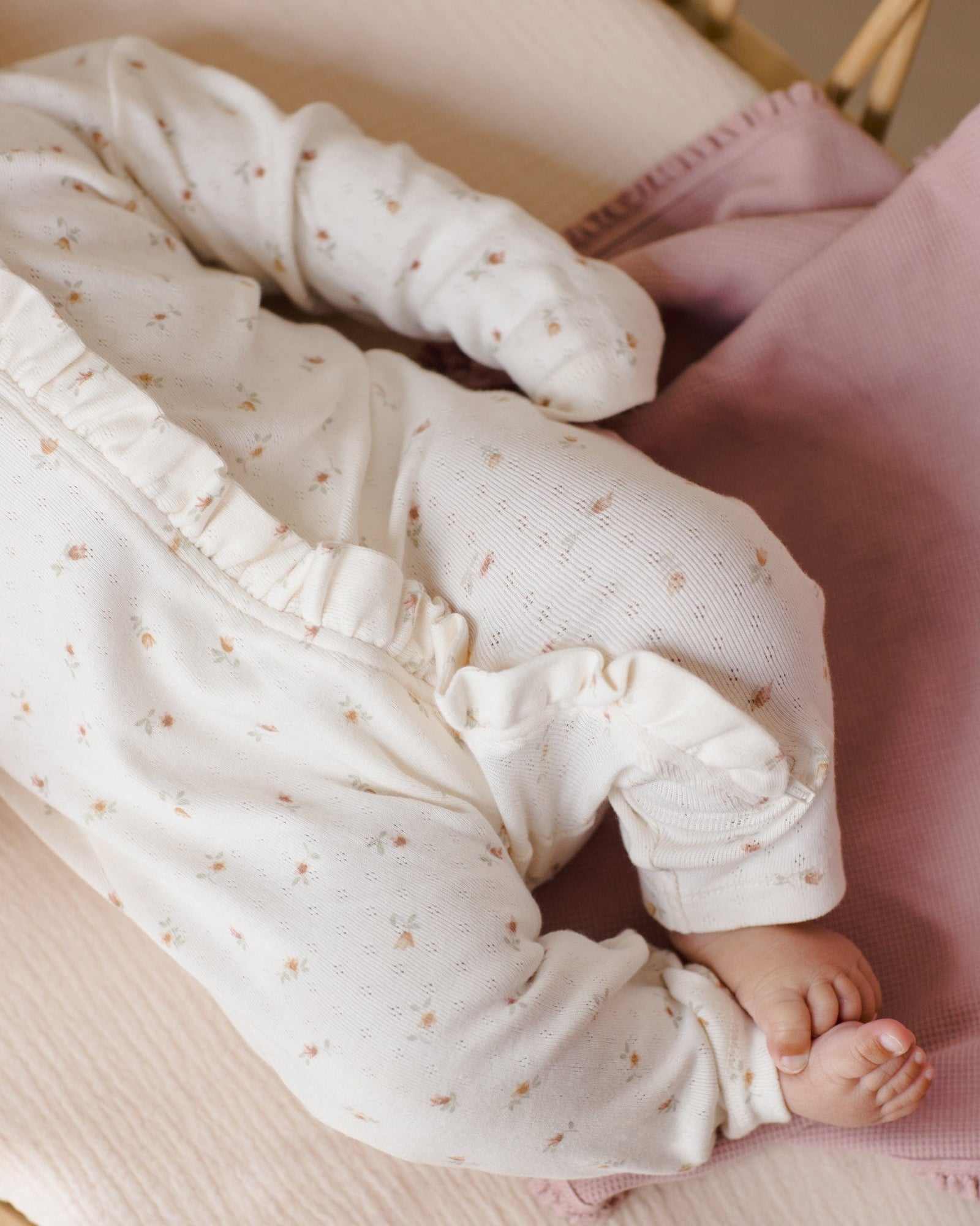 Quincy Mae Baby Waffle Baby Blanket Mauve