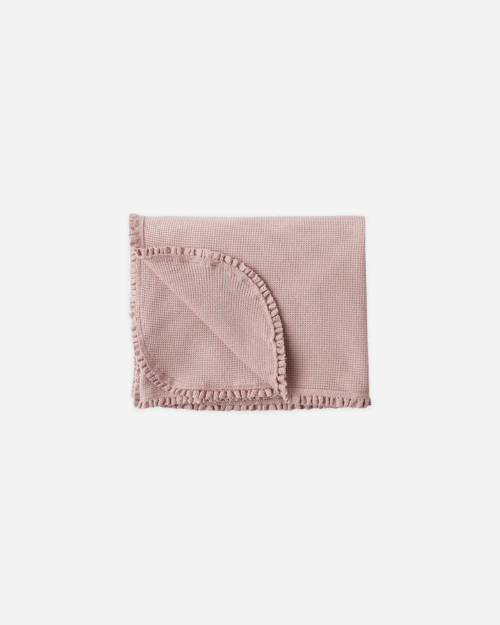 Quincy Mae Baby Waffle Baby Blanket Mauve
