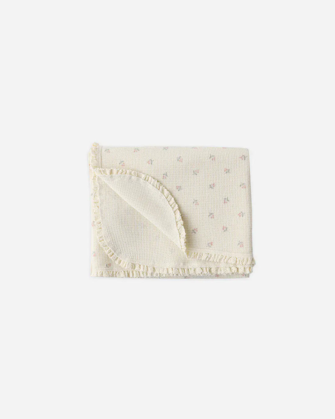 Quincy Mae Baby Waffle Baby Blanket Mauve Ditsy