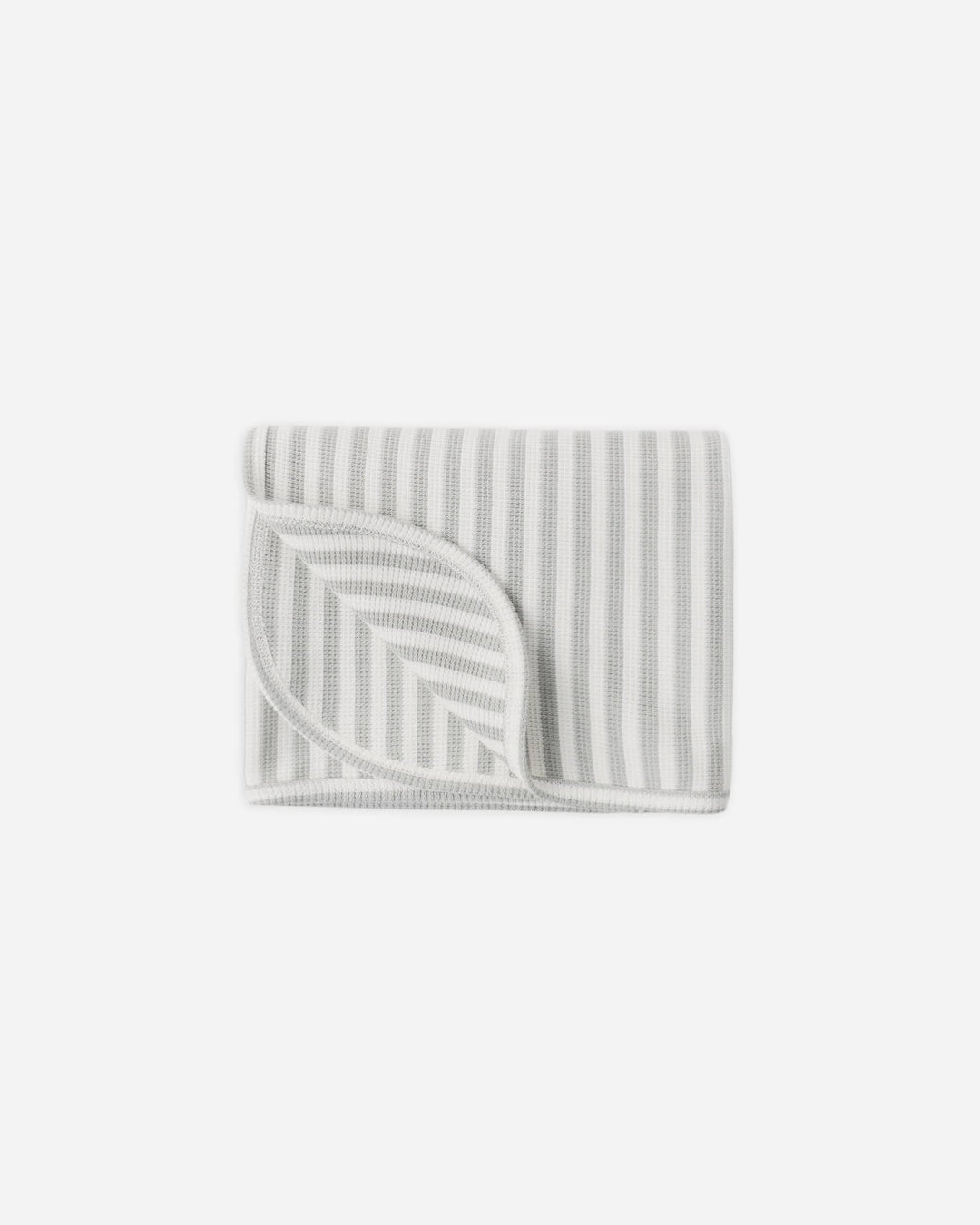 Quincy Mae Baby Waffle Baby Blanket Sage Stripe