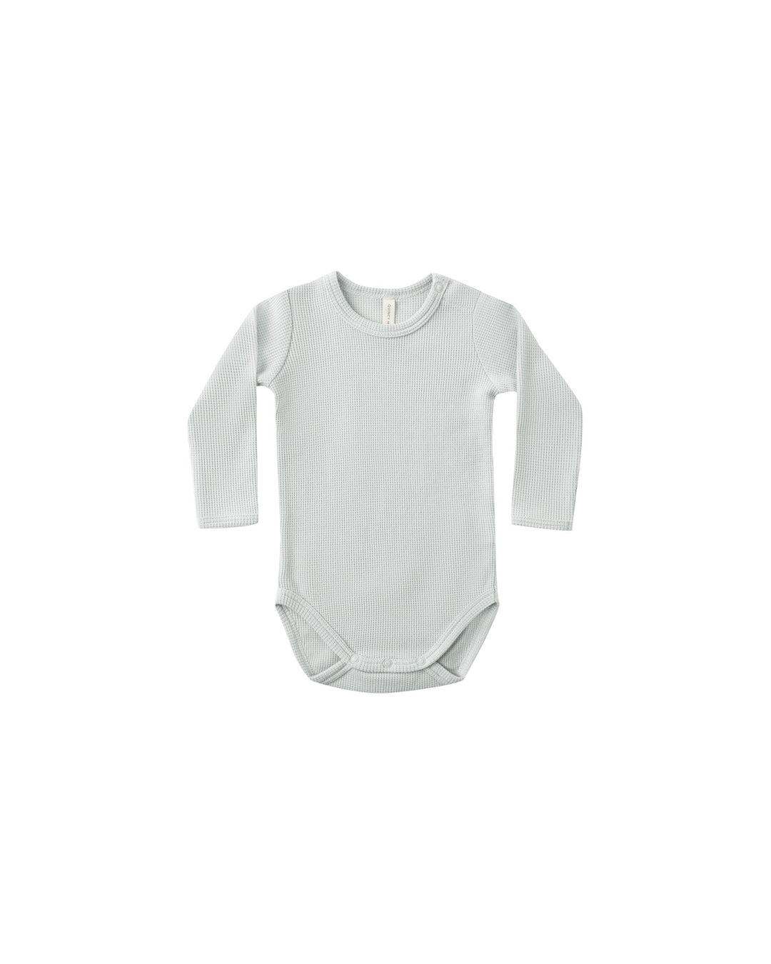 Quincy Mae Baby Waffle Long Sleeve Bodysuit - Ice Blue