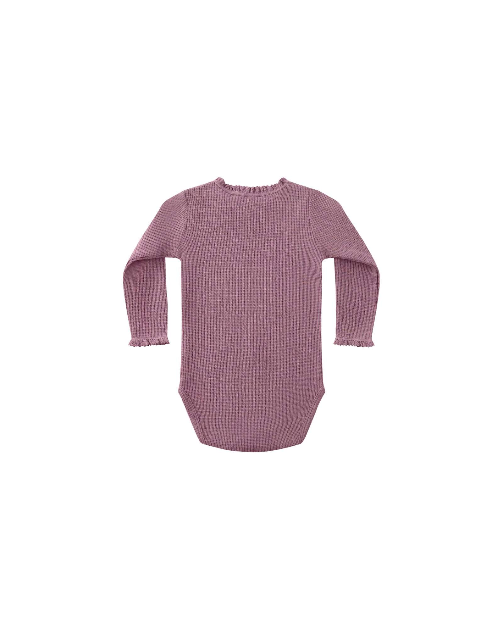 Quincy Mae Baby Waffle Long Sleeve Bodysuit - Mulberry