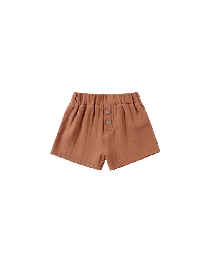 Quincy Mae Baby Woven Short || Poppy