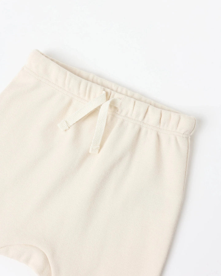 Quincy Mae Baby Wrap Top + Footed Pant Set - Natural