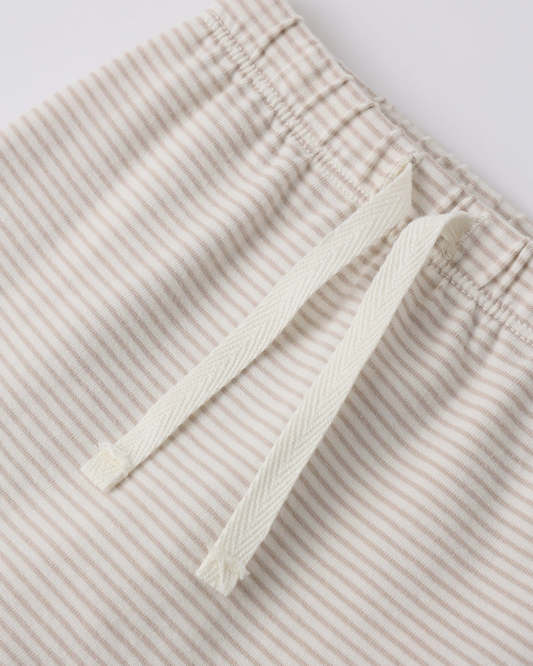 Quincy Mae Baby Wrap Top + Footed Pant Set || Oat Micro Stripe