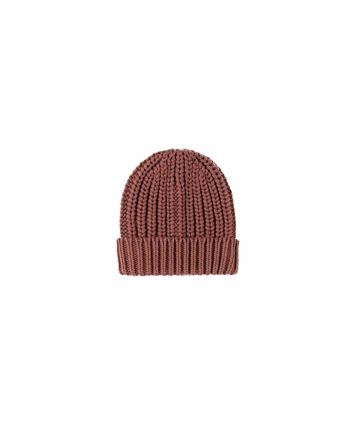 Quincy Mae Beanie Chunky Knit Beanie - Cranberry