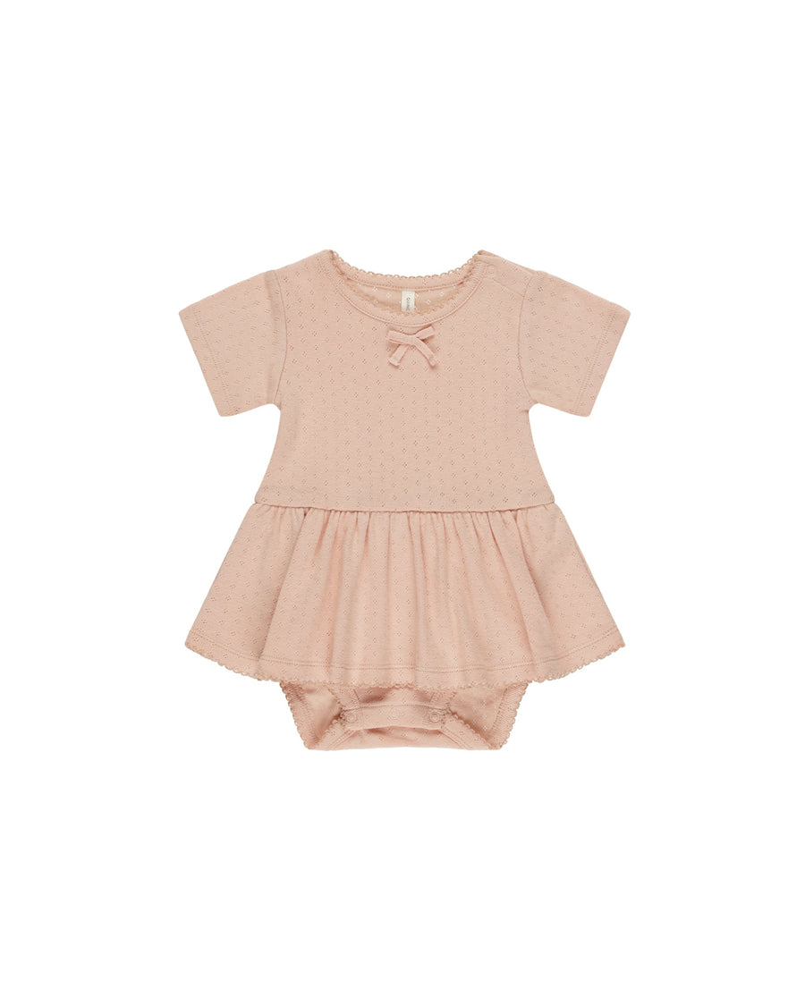 Quincy Mae Bodysuit Pointelle Skirted Bodysuit - Melon