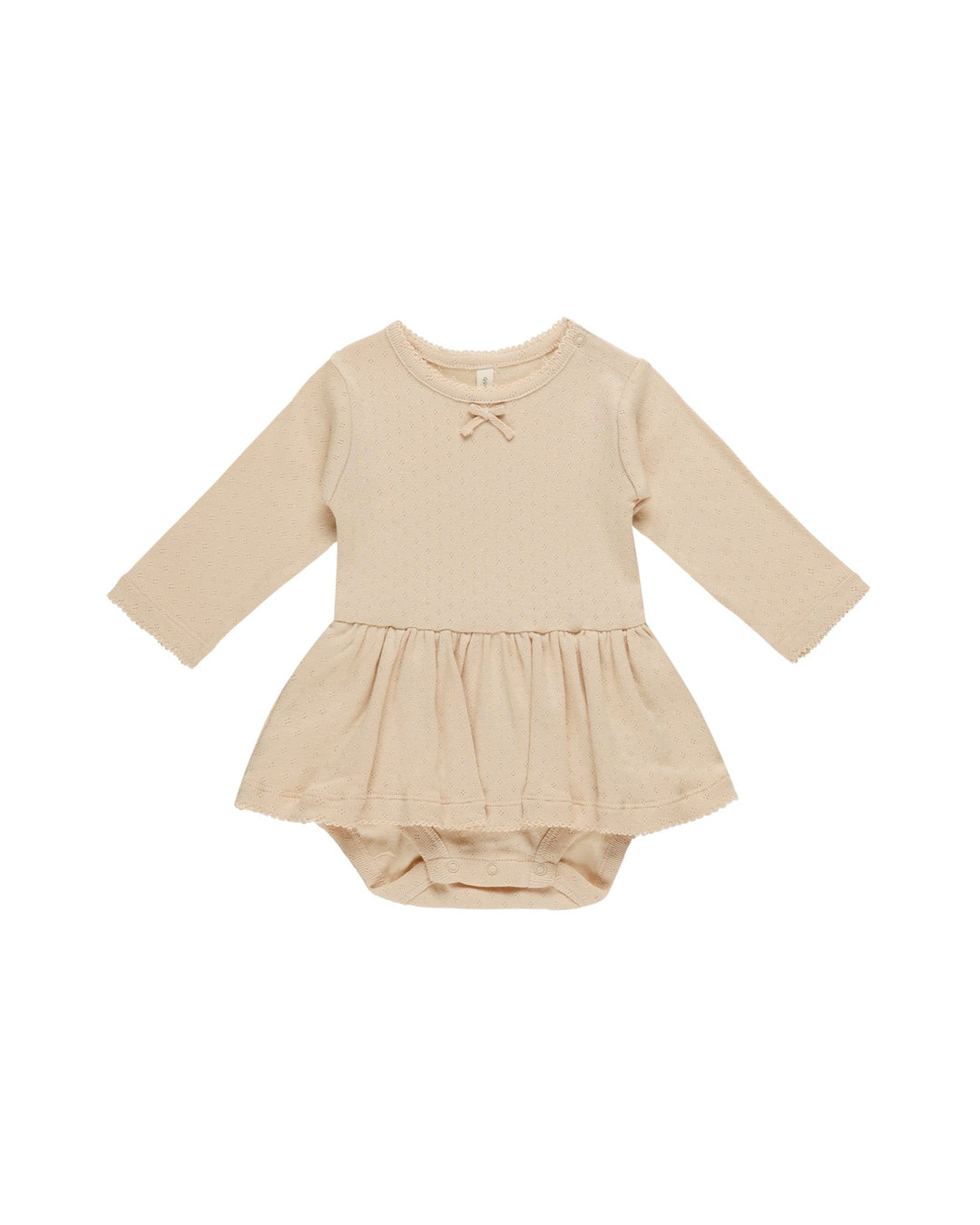 Quincy Mae Bodysuit Pointelle Skirted Bodysuit - Shell