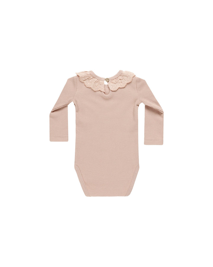 Quincy Mae Bodysuit Ruffle Collar Bodysuit - Blush