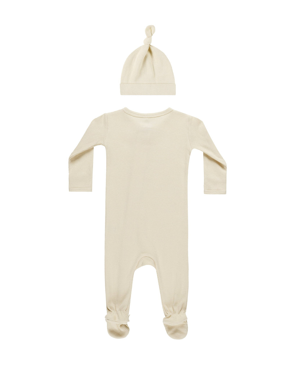 Quincy Mae Bodysuit Waffle Sleep Set - Natural