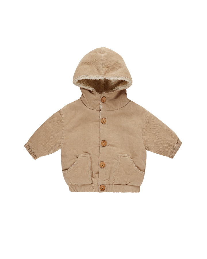 Quincy Mae Coats & Jackets Corduroy Hooded Jacket - Latte