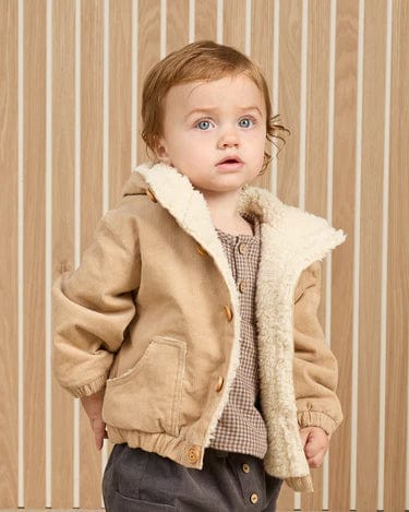 Quincy Mae Coats & Jackets Corduroy Hooded Jacket - Latte