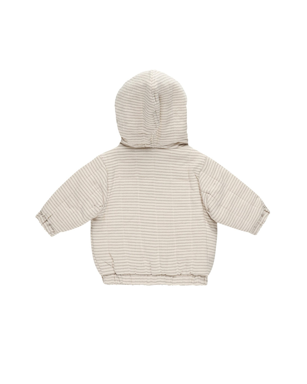 Quincy Mae Coats & Jackets Hooded Woven Jacket - Basil Stripe