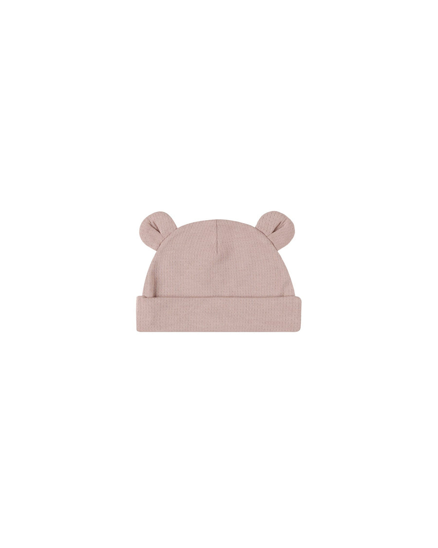 Quincy Mae Hat Baby Bear Beanie - Mauve