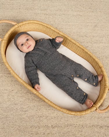 Quincy Mae Hat Knit Bonnet - Heathered Indigo