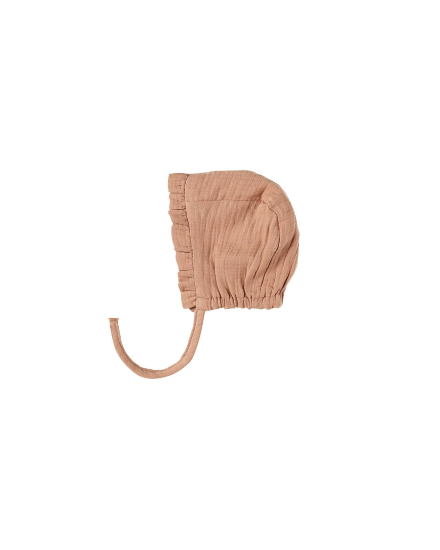 Quincy Mae Hat Woven Ruffle Bonnet - Rose