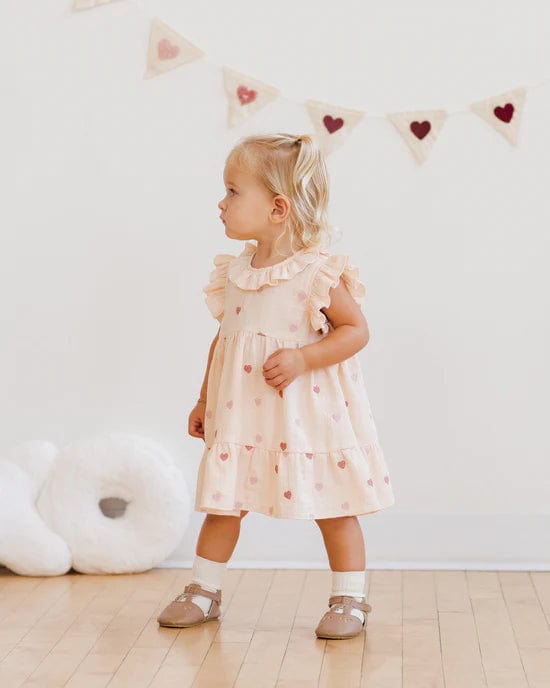 Quincy Mae Jumpsuits & Rompers Charlotte Dress - Heart Embroidery