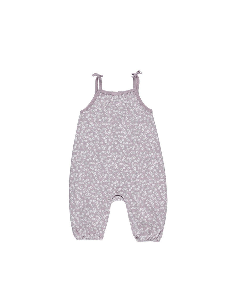 Quincy Mae Jumpsuits & Rompers Smocked Jumpsuit - Lavender Ditsy