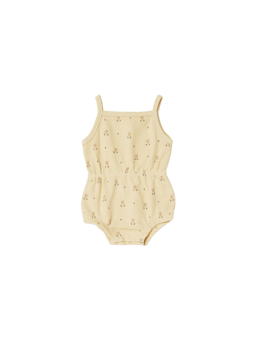 Quincy Mae Jumpsuits & Rompers Waffle Cinch Romper - Dutch Floral