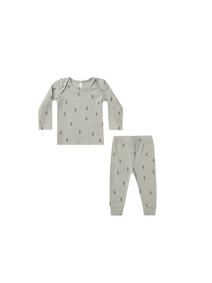 Quincy Mae Long Sleeve Tee and Legging Set - Trees