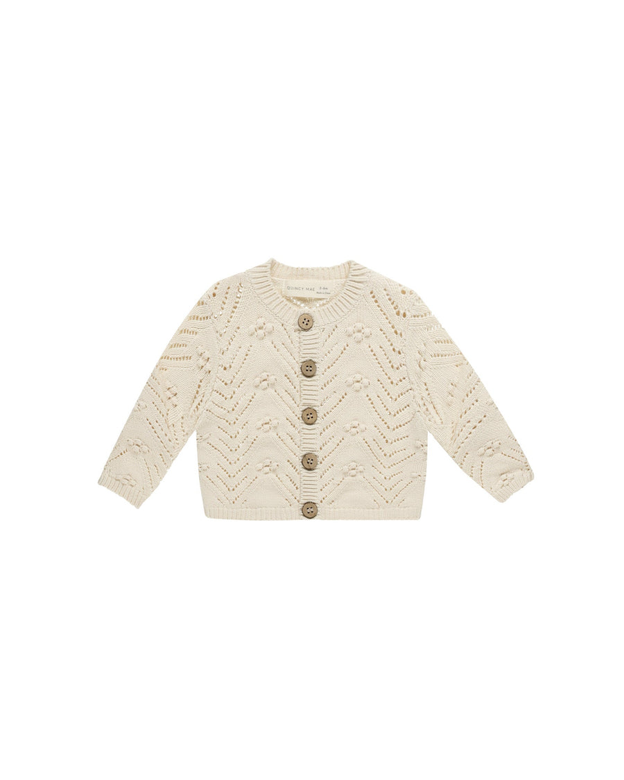 Quincy Mae Outerwear Knit Cardigan - Natural