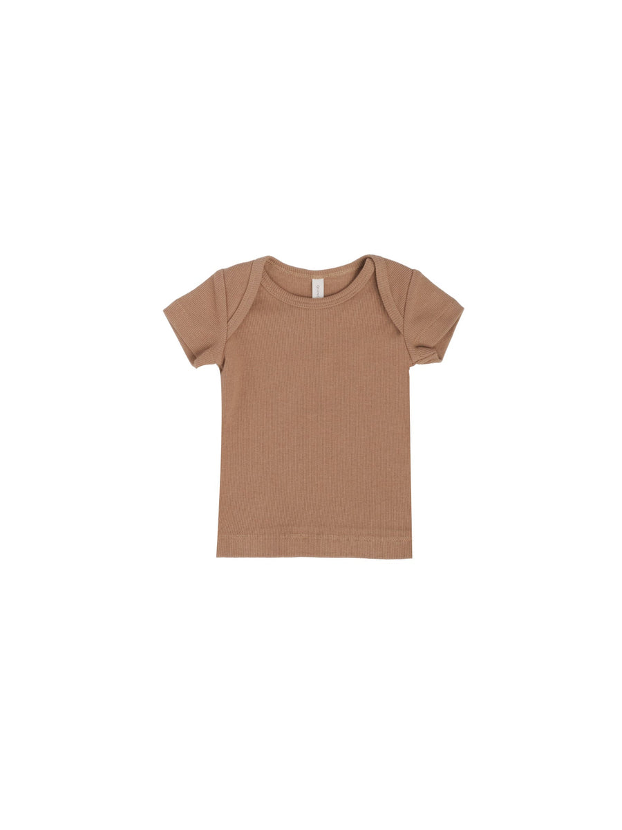 Quincy Mae Ribbed Short Sleeve - Clay