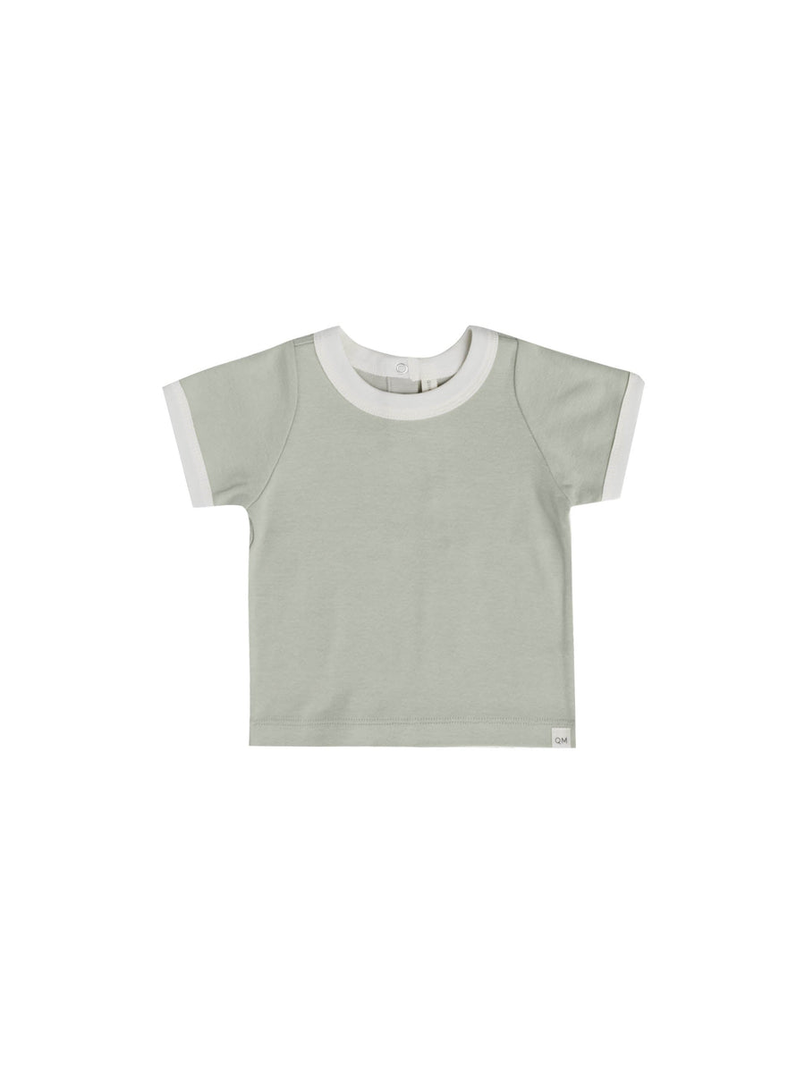 Quincy Mae Ringer Tee - Pistachio